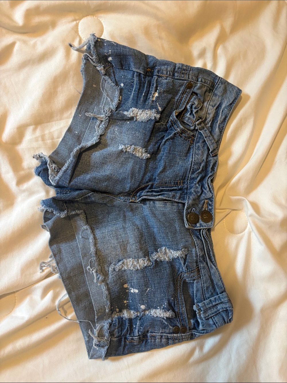 Highway Jeans Distressed Denim Cutoff Shorts in Blue
